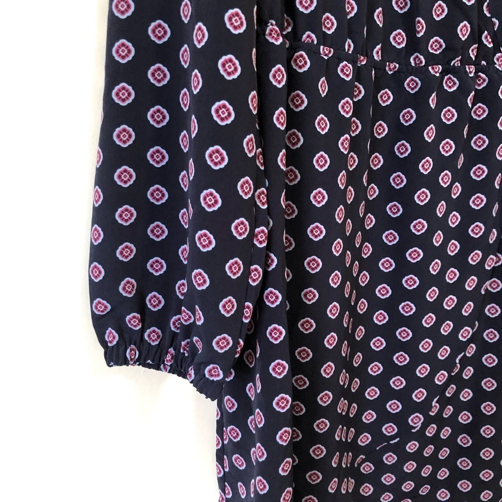 New Metaphor bell sleeve wrap dress print long sleeve XL Women’s - Picture 2 of 5
